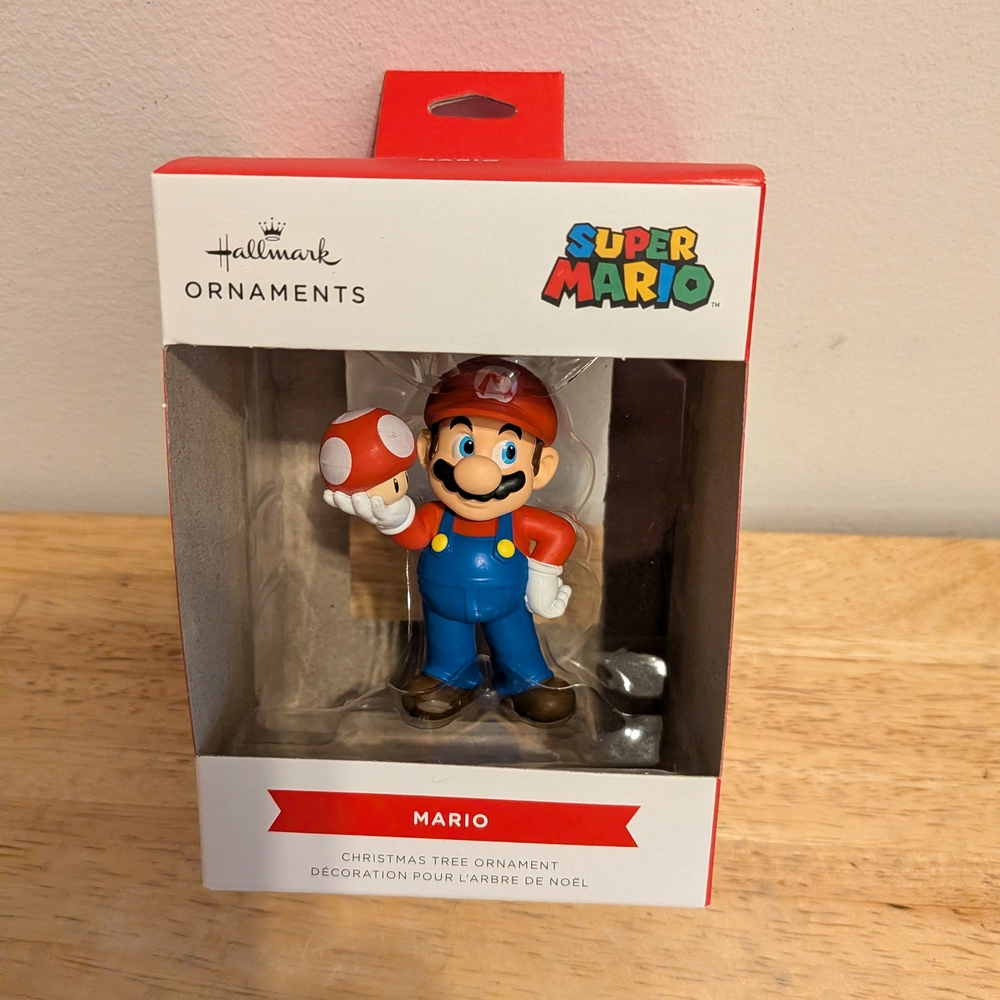 Hallmark Super Mario Ornament with Red and Blue Colors